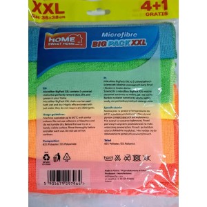 HSH Ściereczki z mikrofibry XXL 4+1 szt